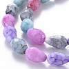 Opaque Baking Painted Crackle Glass Beads Strands EGLA-T008-17F-3