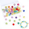   50Pcs 5 Style AB Color Plated Transparent Acrylic Beads OACR-PH0001-96-1