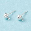 Brass Ball Post Ear Studs X-EC254-S-1