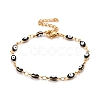 Enamel Horse Eye Link Chains Bracelet BJEW-P271-05G-04-1