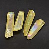 Dyed Nuggets Natural Electroplated Crystal Pendants G-A144-10-2