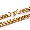 304 Stainless Steel Twisted Chain Curb Chain Necklaces NJEW-E048-18G-1