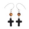 Natural Mixed Stone Dangle Earrings EJEW-JE02975-3