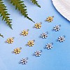 12Pcs 430 Stainless Steel Small Flower Connector Charms JX239A-4