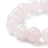 Natural Rose Quartz Beaded Stretch Bracelets BJEW-A117-E-11-6