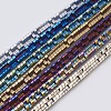 Electroplated Non-magnetic Synthetic Hematite Bead Strand G-E495-14-1