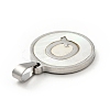 304 Stainless Steel with White Shell Pendants STAS-G268-01Q-P-3