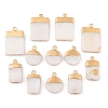 Electroplate Natural Freshwater Shell Pendants SHEL-TA0001-05-1