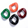 Opaque Spray Painted Acrylic Linking Rings OACR-S036-002B-I-1