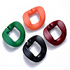 Opaque Spray Painted Acrylic Linking Rings OACR-S036-002B-I-1