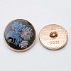 1-Hole Alloy Enamel Shank Button FIND-WH0116-52D-KCG-1