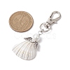 Angel Alloy & Wire Wrapped Natural Shell Pendant Decorations HJEW-JM02017-02-3
