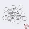 Rhodium Plated 925 Sterling Silver Round Rings STER-F036-03P-1x8-1