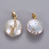 Natural Cultured Freshwater Pearl Pendants KK-L187-A-01J-2