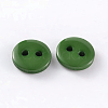 2-Hole Flat Round Resin Sewing Buttons for Costume Design BUTT-E119-14L-14-2