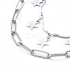 Non-Tarnish 304 Stainless Steel Chain Tiered Necklaces NJEW-JN02828-3