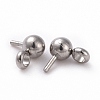 Non-Tarnish 304 Stainless Steel Ball Stud Earring Post STAS-Z035-01B-P-3