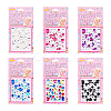 AHADERMAKER 6 Cards 6 Colors Acrylic Rhinestone Stickers STIC-GA0001-02-1