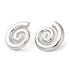 Rack Plating Brass Vortex Stud Earrings for Women EJEW-Z019-14P-1