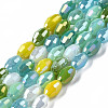 Electroplate Glass Beads Strands EGLA-N002-09B-1
