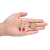 Natural Gemstone Round Beads Dangle Earrings EJEW-JE04069-5