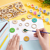 PandaHall Elite 30 Sets Unfinished Wood Pieces Ring Set WOOD-PH0009-52-3