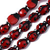 Ladybug Handmade Lampwork Beads Strands X-LAMP-R004-11-3