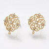 Brass Stud Earring Findings KK-T038-491D-1