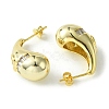 Brass with Cubic Zirconia Studs Earrings EJEW-K267-11G-2