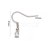 Tarnish Resistant 304 Stainless Steel Earring Hooks STAS-S111-001-3