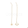 Star & Planet Asymmetrical Earrings Dangle Stud Earrings EJEW-A067-07G-4