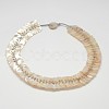 Natural Sea Shell Beaded Necklaces NJEW-L096-13A-3