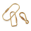  Unisex Pure Handmade Brass Key Rings & Screw Carabiner Lock Charms KEYC-TA0003-06-6