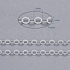 Brass Flat Oval Cable Chains X-CHC029Y-S-3