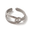 304 Stainless Steel Open Cuff Ring RJEW-C068-11P-2