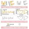 Unicraftale DIY Love Charm Cuff Ring Making Kit STAS-UN0039-60-3