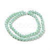 Electroplate Opaque Glass Beads Strands EGLA-H101-01-3