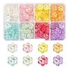 160Pcs 8 Colors Transparent Acrylic Beads MACR-YW0001-91-1