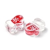 Christmas Decorations Theme Opaque Acrylic Bead with Enamel OACR-Z021-01G-2