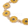 Sunflower Alloy Enamel Link Shoe Chains FIND-JF00109-3