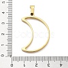 304 Stainless Steel Open Back Bezel Pendants STAS-Z091-05G-08-3