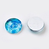 Luminous Constellation Pattern Glass Cabochons X-GGLA-WH0001-02-2