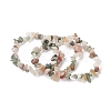 Unisex Chip Natural Gemstone Beaded Stretch Bracelets BJEW-S143-35-2