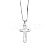 201 Stainless Steel Pendant Necklaces for Man NJEW-Q336-03B-P-1