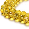 Drawbench Transparent Glass Beads Strands X-GLAD-Q012-10mm-06-3