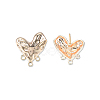 Brass Heart Stud Earring Findings KK-N232-440LG-1