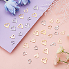 SUNNYCLUE 120Pcs 6 Style Stainless Steel Open Heart Charms STAS-SC0003-97-4