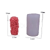 Valentine's Day Rose Flower Pillar Aromatherapy Candle Silicone Mold PW-WG41245-01-1