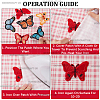 Gorgecraft 15Pcs 15 Style Butterfly Computerized Embroidery Cloth Iron on/Sew on Patches DIY-GF0007-41-6