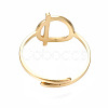 304 Stainless Steel Toggle Clasp Shape Open Cuff Ring RJEW-T023-85G-2